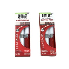 Covergirl Lot Of 2 Covergirl Outlast All-Day Custom Reds 24 Hr Lipstick 820 You're On Fire