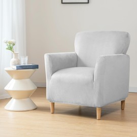 HAOYONG Banquet Armchair Slipcover Stretch Velvet Chair Covers 1-Piece Armchair Sofa Covers Soft Arm Chair Cover Removable Washable Single Couch Covers Furniture Protector for Living Room