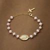 TKMIRA Rosary Cross Chain Bracelets for Women Virgin Mary Bracelet