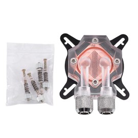 GPU Water Cooling Block for CPU Computer Cooler Set Red Copper Ek Water Block GPU 40 mm System Base Graphics Processing Unit Water Block Aluminium Cooler Inner Channel