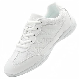 GlideMoves Cheerleading Shoes Children's Campus Group Dance Training Sneakers Youth Adult Size Women 10 Men 9 White 42