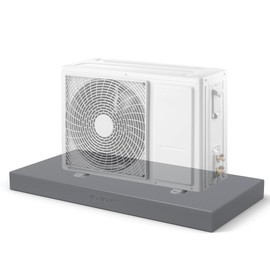 Chiligent Mini Split Pad, Equipment Pad for Ductless Mini Split AC Condensers, Heat Pump Systems, Plastic AC Condenser Pad, 18" W x 38" L x 3" T, Gray