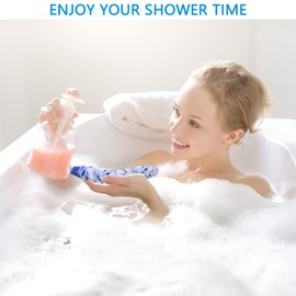 2 Piece African Exfoliating Net for Body, African Net Sponge, African Wash Net, African Shower Net, African Bath Sponge Scrubbing Rag Net Exfoliation, African Body Scrubber (Black,Blue)