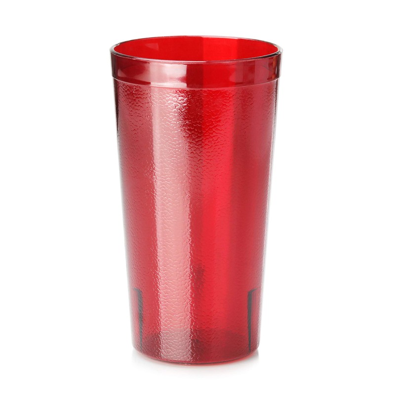 New Star Break Resistant Restaurant Stackable Tumblers, 8-Ounce, Red, Set