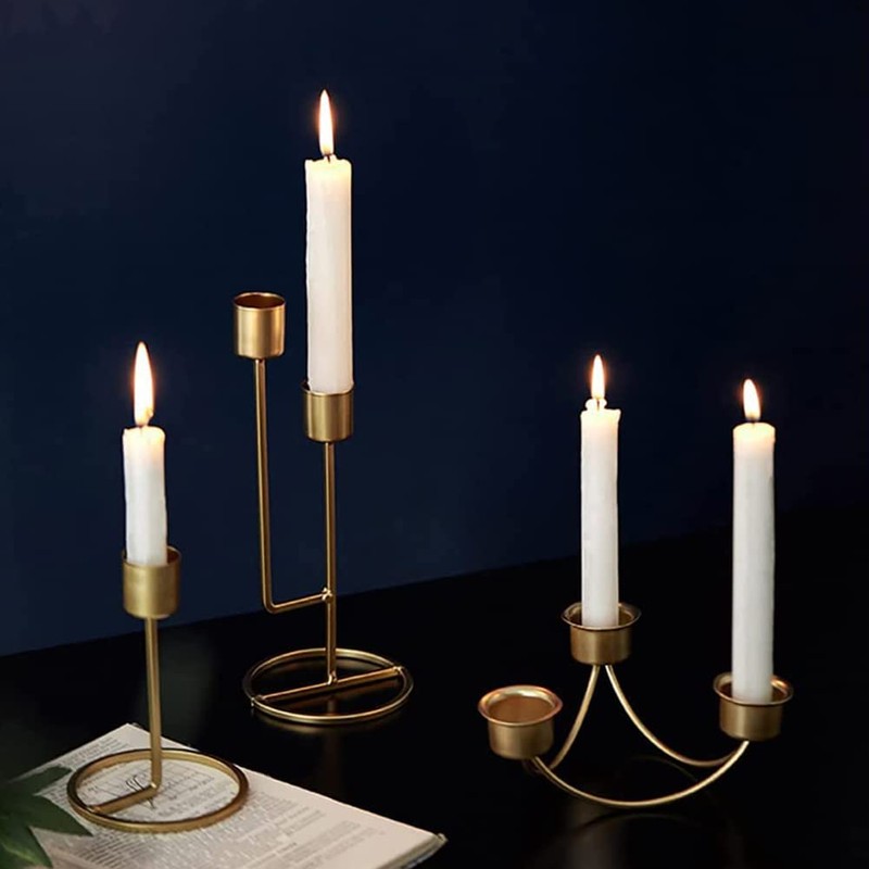 UUYYEO 20 Pcs Golden Metal Candle Cups Holders Candlestick Liners