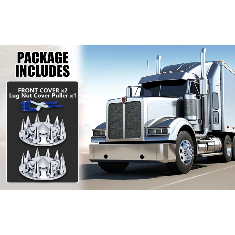 New ABS Plastic Chromed Hubcaps Front and Rear Wheel Axle