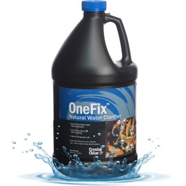 CrystalClear OneFix Beneficial Bio Clarifier Treatment for Clear Water Gardens, Small Outdoor Ponds & Fountains, Koi Fish, Plant & Pet Safe, 1 Gallon