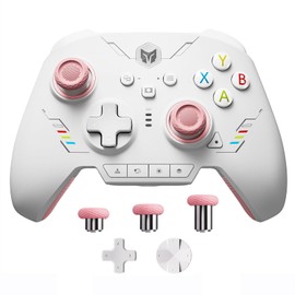 PC Controller, BIGBIG WON Rainbow 2 SE Wireless Controller Motion Control, Hall Effect Trigger, 12-bit ADC, Joystick 3 Set, 4-Way Cross Key, 8-Way Cross Key PC APP, Controller for