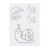 Azeeda 4 x 'Lächelnde Schnecke' Temporäre Tattoos - Wasserfest, Hautfreundlich