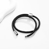 QGJNSGC Braided Leather Ashes Urn Bracelet for Men Cremation Jewelry