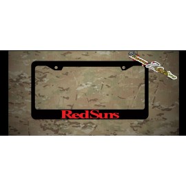 Unbranded Red Sun Initial D Drifting Group Logo Plastic License Plate Frame Vinyl Decal 2