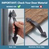 LIHAO Magnetic Garage Door Hardware Kit, Black