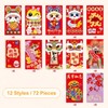 72 Pcs Chinese New Year Red Envelopes,Red Pocket Envelopes Snake,