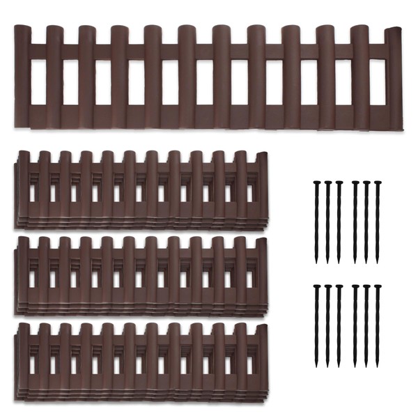 Buyall 12-Pack Garden Landscape Edging Border Kit - Flexible &