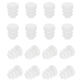 PATIKIL Round Plastic Plug, 16 Pcs 1/2 Inch OD 11.5mm ID Tubing Insert End Caps Plastic Plug Cap for Round Tubes Chair Legs Furniture Metal Tubing Hardware, White