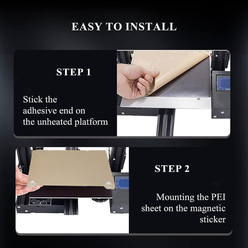 Double Sided Textured PEI Board Spring Steel 235 X 235mm