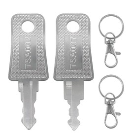 TSA Key for TSA Lock - Pack of 2 TSA007 Keys & TSA002 Keys for TSA Suitcase Lock, TSA Key, Universal Multifunctional Luggage Key for Luggage Suitcase Inch with 2 Key Tags