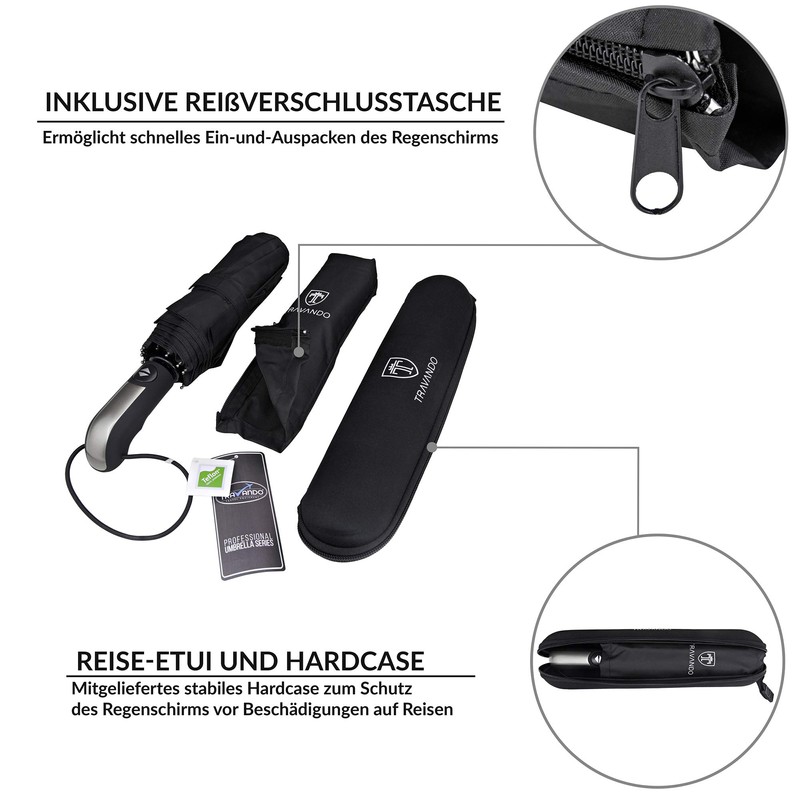 TRAVANDO ® Automatic Umbrella - Stormproof up to 150 km/h