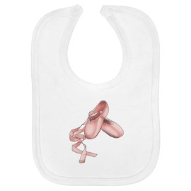 Azeeda 'Ballet Shoes' Soft Cotton Baby Bib (BI00057565)