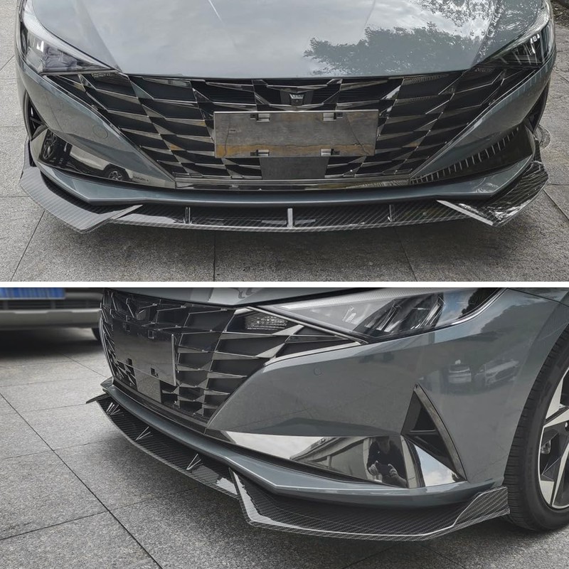 Rolling Gears Carbon Fiber Look Front Lip Spoiler Compatible with
