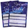 Printed Party Kids Birthday, Outer Space Galaxy, 25 Invitations and