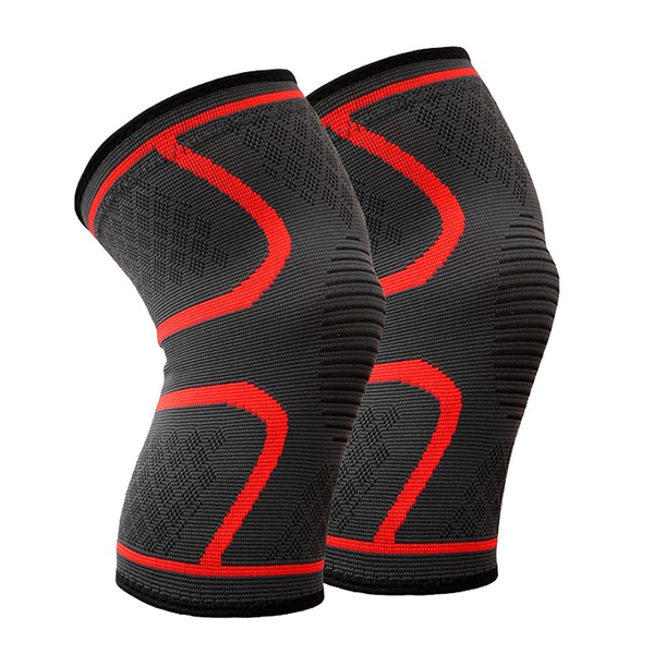 BESKEY Knee Support (Pair) Anti Slip Knee Brace Elastic Breathable