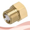 sourcing map Brass Check Valve, G1/2 Male Female Thread 24x27mm