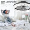 VOLISUN Fandelier Ceiling Fans with Light, 15.7in Low Profile Ceiling