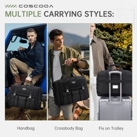 Large Tactical Laptop Bag for Men, Military 17.3 Inch Computer Bag Briefcase with Passport Wallet, Carry on Messenger Bag