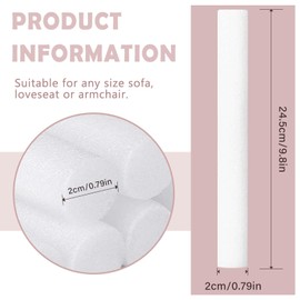 SuQurtom Foam Stick for Stretch Sofa Slipcover, 10Pcs Non-Slip Foam Stick for Sofa Cover, Flexible Foam Strips for Sofa Covers