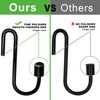 ESFUN 30 Pack Heavy Duty S Hooks for Hanging, Black