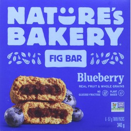 Nature's Bakery Fig Bars , Whole Wheat Blueberry, 340g ( 6 Bars/pack )
