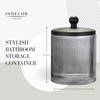 Indecor Home Glass Jar with Metal Lid for Bathroom Organization,