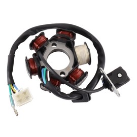 GOOFIT 6 Pole Coil 5 Wires Male Plug Ac Half-Wave Ignition Magneto Stator Replacement for Gy6 50cc 70cc 90cc 110cc 125cc Engine ATV Quad 4 Wheeler Dirt Pit Pocket Bike Scooter Buggy Moped Go Kart