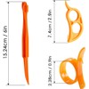 Orange Citrus Peelers, Cosmer Set of 15 Plastic Easy Slicer