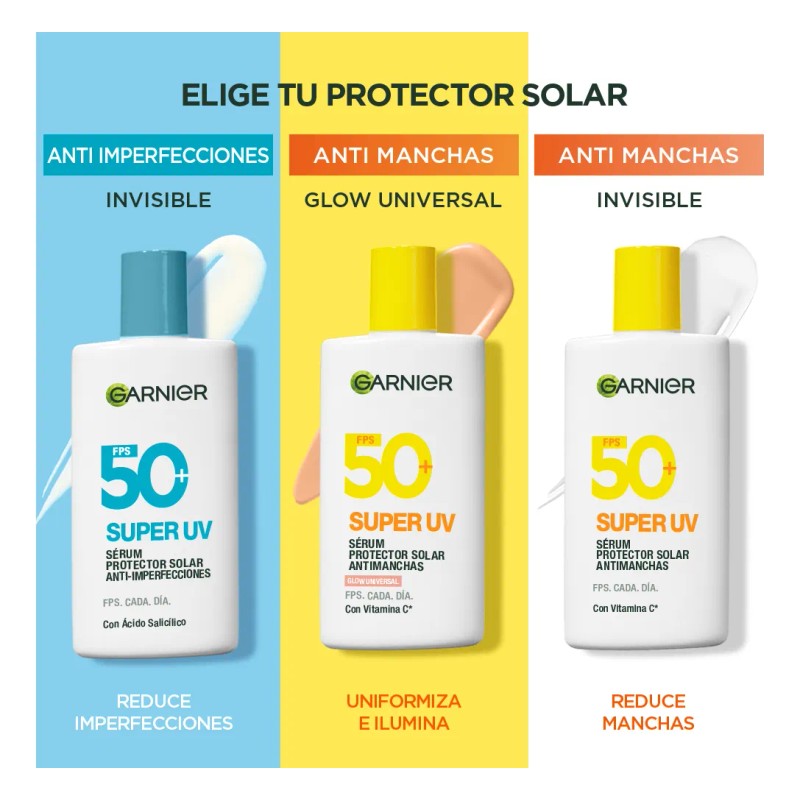 Protector Solar Garnier Superuv Acido Salicilico Fps50 40ml