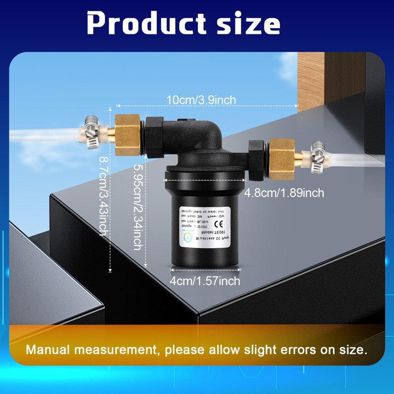 Threlaco DC 12V Solar Hot Water Heater Circulation Pump with