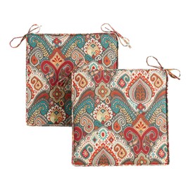 South Pine Porch 18" Square Outdoor Reversible Dining Seat Cushion (2-Pack), Asbury Park 2 Count