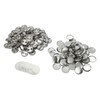 100 Sets Blank Button Badge Parts Set Round Shape Rust
