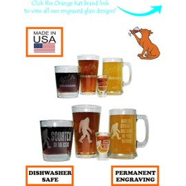 Bigfoot Drink 'Till You Believe 15oz. Beer Mug with Handle - Engraved on Both Sides AND the bottom!