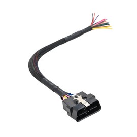 OLLGEN 1ft/30cm OBD2 J1962 Male to Open End OBDII 16 Pin Pigtail Cable