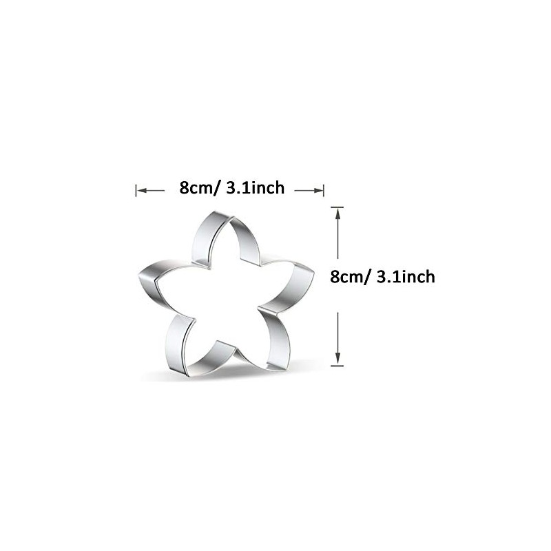 WDYJMALL Frangipani Flower Shape Cookie Cutter - B