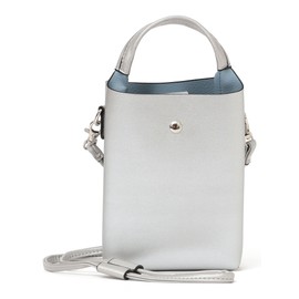 SHIPS ANY 720040046 Women's Bag, 2-Way Square Mini Shoulder Bag, Silver1