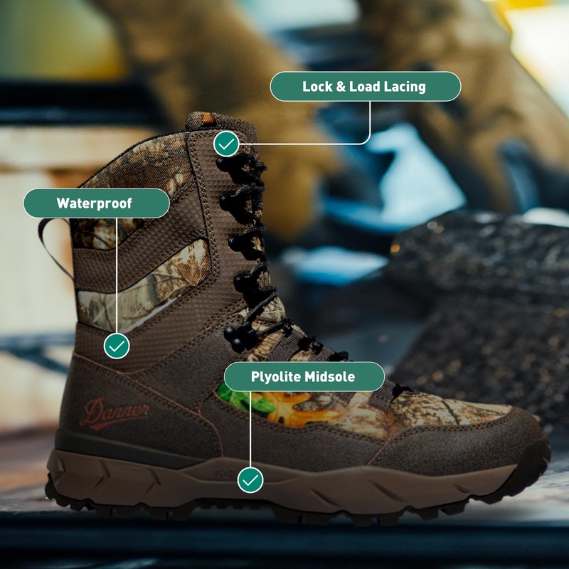 Danner Vital 8” Waterproof Hunting Boots for Men - Abrasion-Resistant