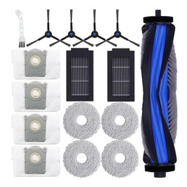 Ersatz-Zubehör-Set für Ecovacs Deebot T50 Max/T50 Pro/T50 Omni/T50 Pro Omni Staubsauger, Hauptbürste, Seitenbürste, HEPA-Filter, Wischpads, Staubbeutel, Reinigungsbürste, 16 Stück
