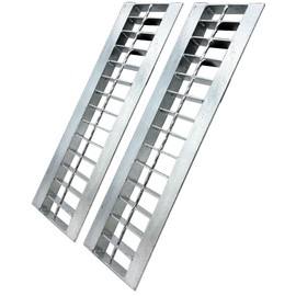 MASSLUNT Galvanized Steel Drain Grate with Lip 24x3 for Vodaland 3” Trench, 2 PC Outdoor Drain Cover, B Class Replacement Sewer Grate Durable, Sliver Rectangle Drainage Grate for Driveway, Concrete