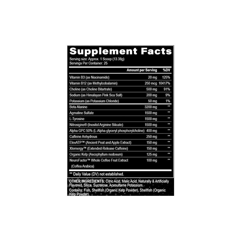 Black Magic Supply Villain High-Stim Nootropic Pre-Workout - Beta-Alanine, L-Tyrosine,