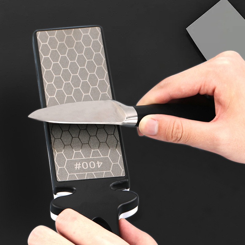 Knife Sharpener Multifunctional Diamond Dual Sided 400 1000 Grit Scissors