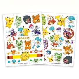 Pokemon Sanrio Tattoo Sticker Mask Collection Kids - 4 powerful types of Pokemon / 포켓몬 산리오 타투 스티커 마스크 모음 어린이 - 포켓몬 강력 4종