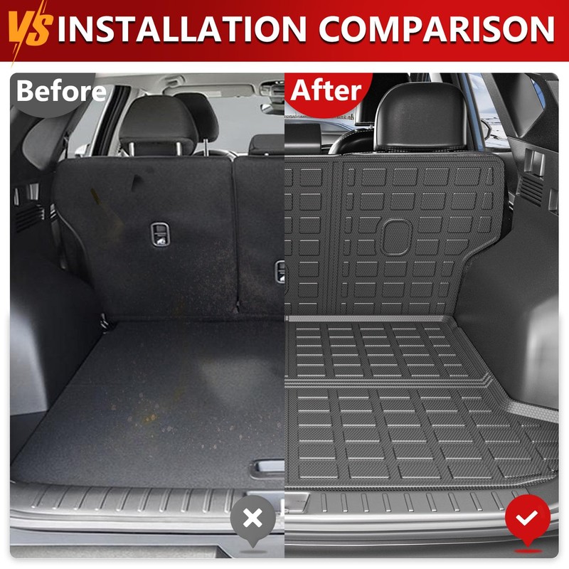 Xipoo Cargo Liner Compatible with 2022-2025 Tucson Cargo Liner Backrest